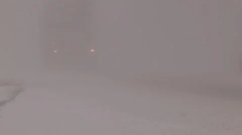 Severe Blizzard snowstorm and high wind with whiteouts Stock Footage 44069583