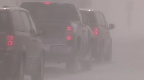 Severe Blizzard snowstorm and high wind with whiteouts Stock Footage 44074301