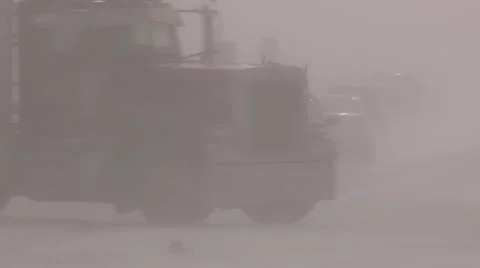 Severe Blizzard snowstorm and high wind with whiteouts Stock Footage 44074394