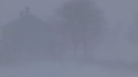 Severe Blizzard snowstorm and high wind with whiteouts Stock Footage 44080282
