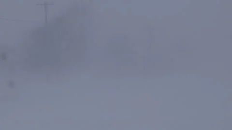 Severe Blizzard snowstorm and high wind with whiteouts Stock Footage 44081634