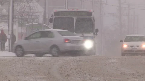 Severe Blizzard snowstorm and high wind with whiteouts Stock Footage 44147834