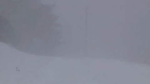 Severe Blizzard snowstorm and high wind with whiteouts Stock Footage 44149539