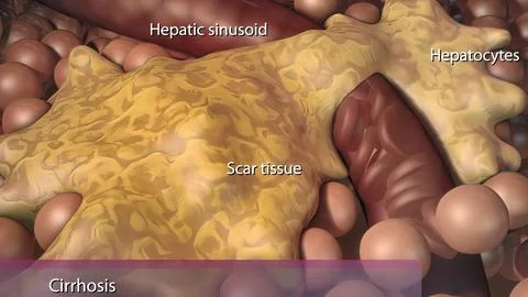 Severe damage to the liver Stock Illustration