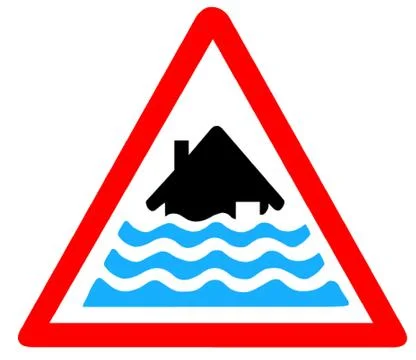 Severe Flood Warning Stock Illustration