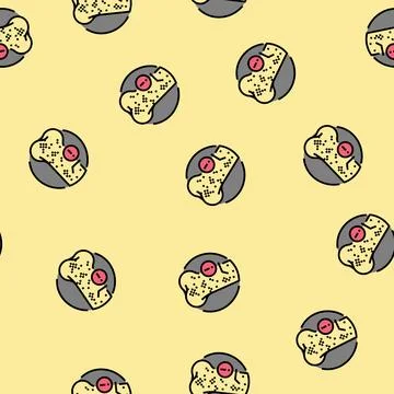Severe osteoporosis bone vector seamless pattern Illustrazione stock
