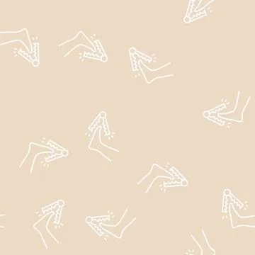 Severe pain when walking line seamless pattern 库存插图
