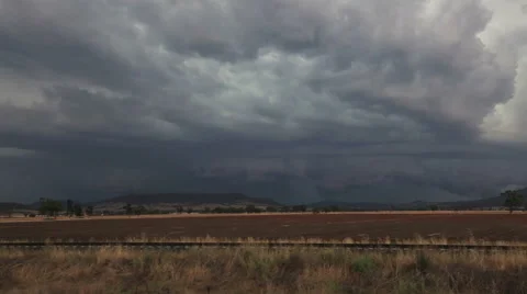 Severe Storm with Threatening Shelf Cloud Time Lapse Stock Footage 40751517