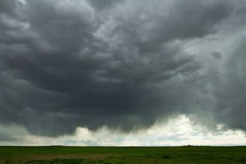 Severe Thunderstorm Clouds Over Eastern Colorado Plains Dramatic Sky Фото