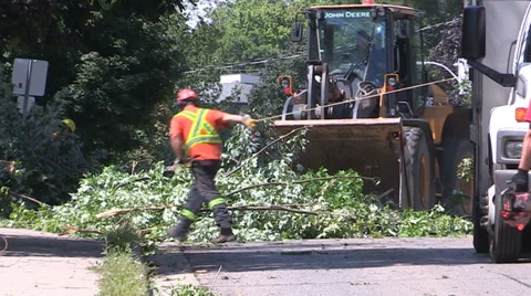 Severe thunderstorm damage Stock Footage 36782839