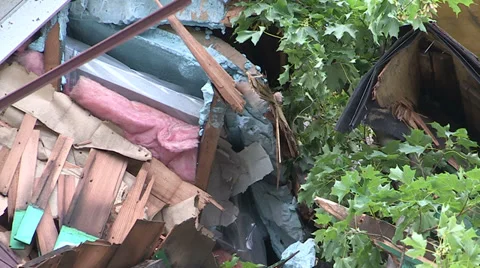 Severe thunderstorm damage Stock Footage 36783543