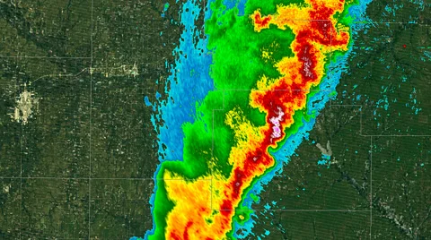 Severe-Thunderstorm Doppler Radar (no Warn Boxes) Video stock 68517124