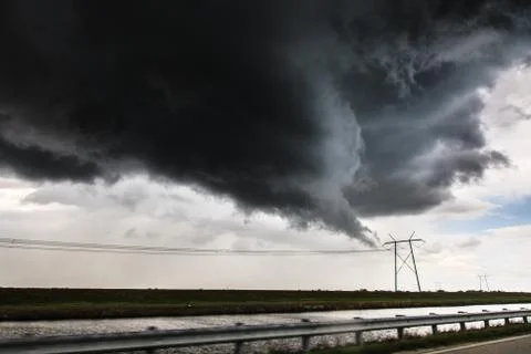 Severe Thunderstorm Inflow Tail 스톡 사진