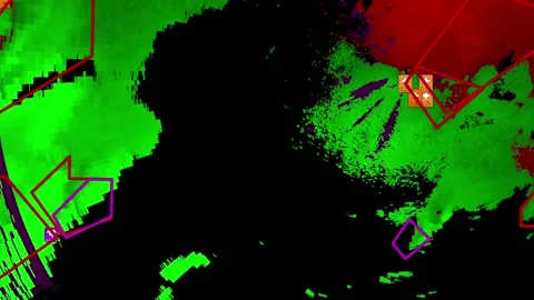 Severe thunderstorm outbreak with tornad... | Stock Video | Pond5