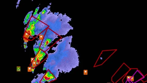 Severe thunderstorm outbreak with tornad... | Stock Video | Pond5
