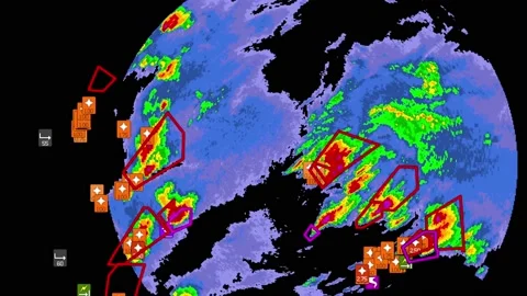 Severe thunderstorm outbreak with tornad... | Stock Video | Pond5