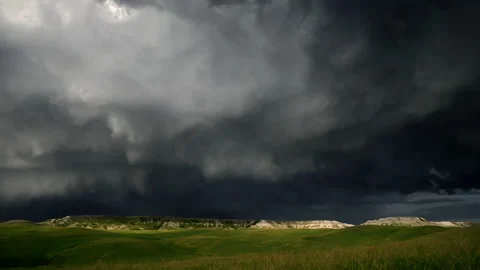 A Severe Thunderstorm Rumbles Through To... | Stock Video | Pond5