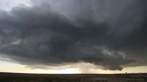 Severe Thunderstorm Time Lapse Stock Footage 243852429