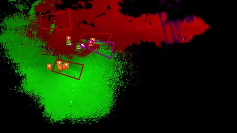 Severe thunderstorm with tornado warning on Doppler weather radar Stock Footage 344600555