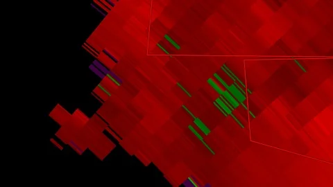 Severe thunderstorms with tornado risk as seen on weather radar Stock Footage 103987163