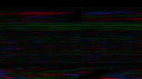Severe VHS Glitch Texture – RGB Signal Corruption and Analog Video Noise Video stock 342686679