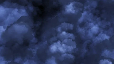 Severe weather with dark clouds and thunder and lightning Stock Footage 331068561