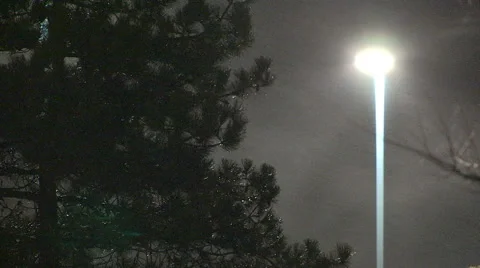 Severe wind and rain storm at night in Waterloo Ontario Canada Stock Footage 45430245