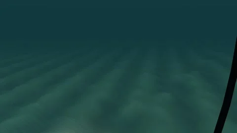 Severed cable ends rising from the seabed on lift wires Video stock 344541780