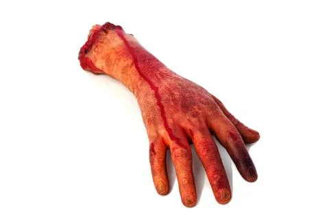 Severed hand in the blood Stock Photos