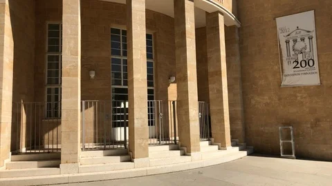 Severios Library Building in Nicosia Stock-Footage 90844098