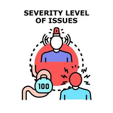 Severity level of issues management concept vector イラスト素材