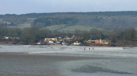 Severn Bore Tidal Wave Stock Footage 326768