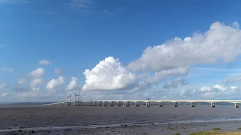 Severn Bridge Time Lapse Stock Footage 198855711