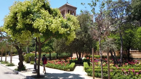 Sevilla Palast im Parque de los Principes1 Stock-Footage 340455384