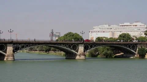 Sevilla, Spain bridge 库存影片 8838899