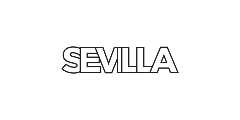 Sevilla in the Spain emblem. The design features a geometric style, vector .. Stock Illustration