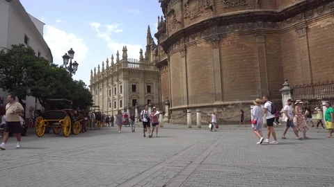 Seville cathedral Stock Footage