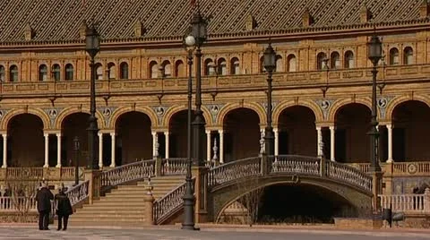 Seville spain Cathedral palace Stock Footage