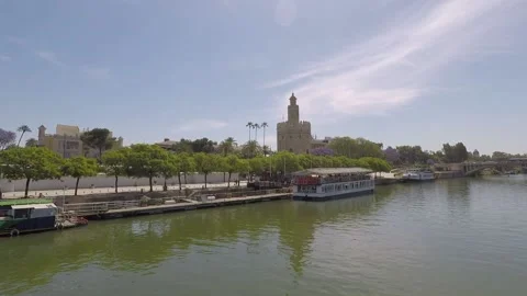 Seville Tower of Gold Stock Footage 147131776