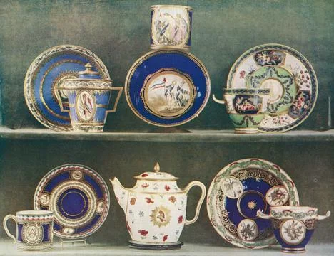 Sevres Porcelain Decorated With Emblems Of The French Revolution. From A Contemp Stock Photos