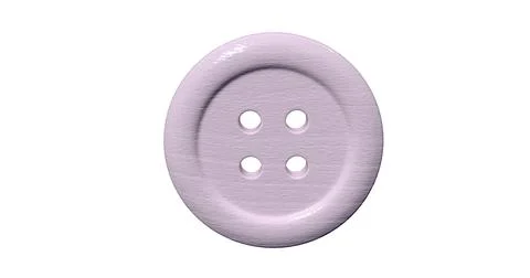 Sew-on buttons isolate, lilac sewing and needlework tool, close-up, cut-out item Stock Illustration
