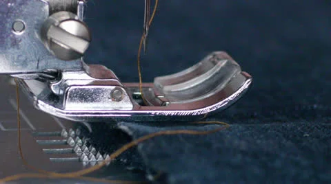 Sew Denim Macro Stock Footage 22934333