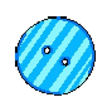 Sew sewing button pixel art vector illustration Stock Illustration