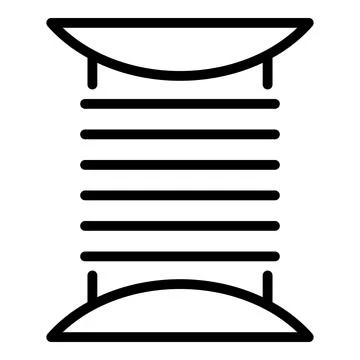 Sew thread icon, outline style イラスト素材