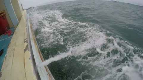Sewage on the boat Stock Footage 63758295