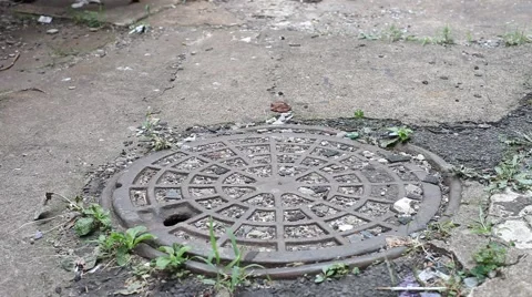 Sewage Drain Stock Footage 47462887