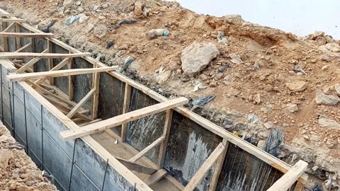 Sewage Formwork Prepared For Concrete Pouring Kano Nigeria Видео 327373352