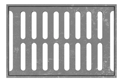 Sewage grid isolated on white background. 3d illustration Illustrazione stock