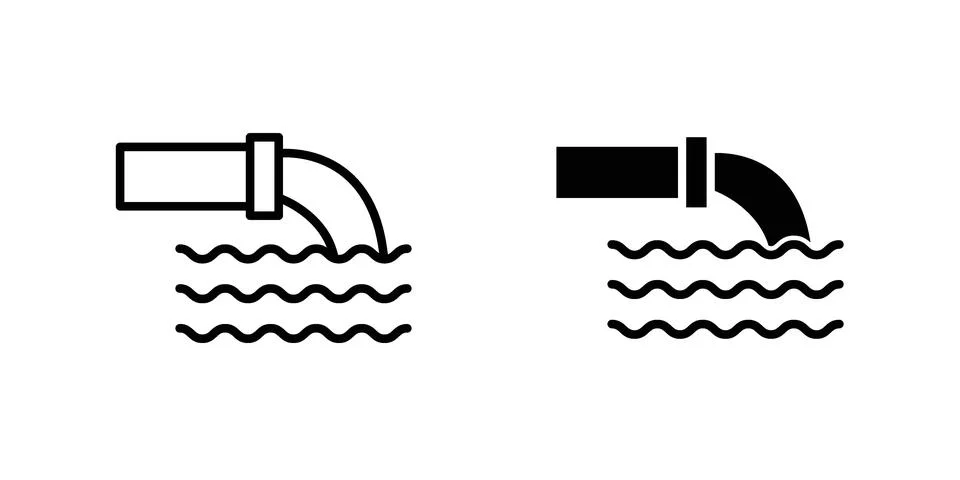 Sewage icon for design projects and web UI Stock Illustration