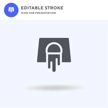 Sewage icon vector, filled flat sign, solid pictogram isolated on white, logo イラスト素材